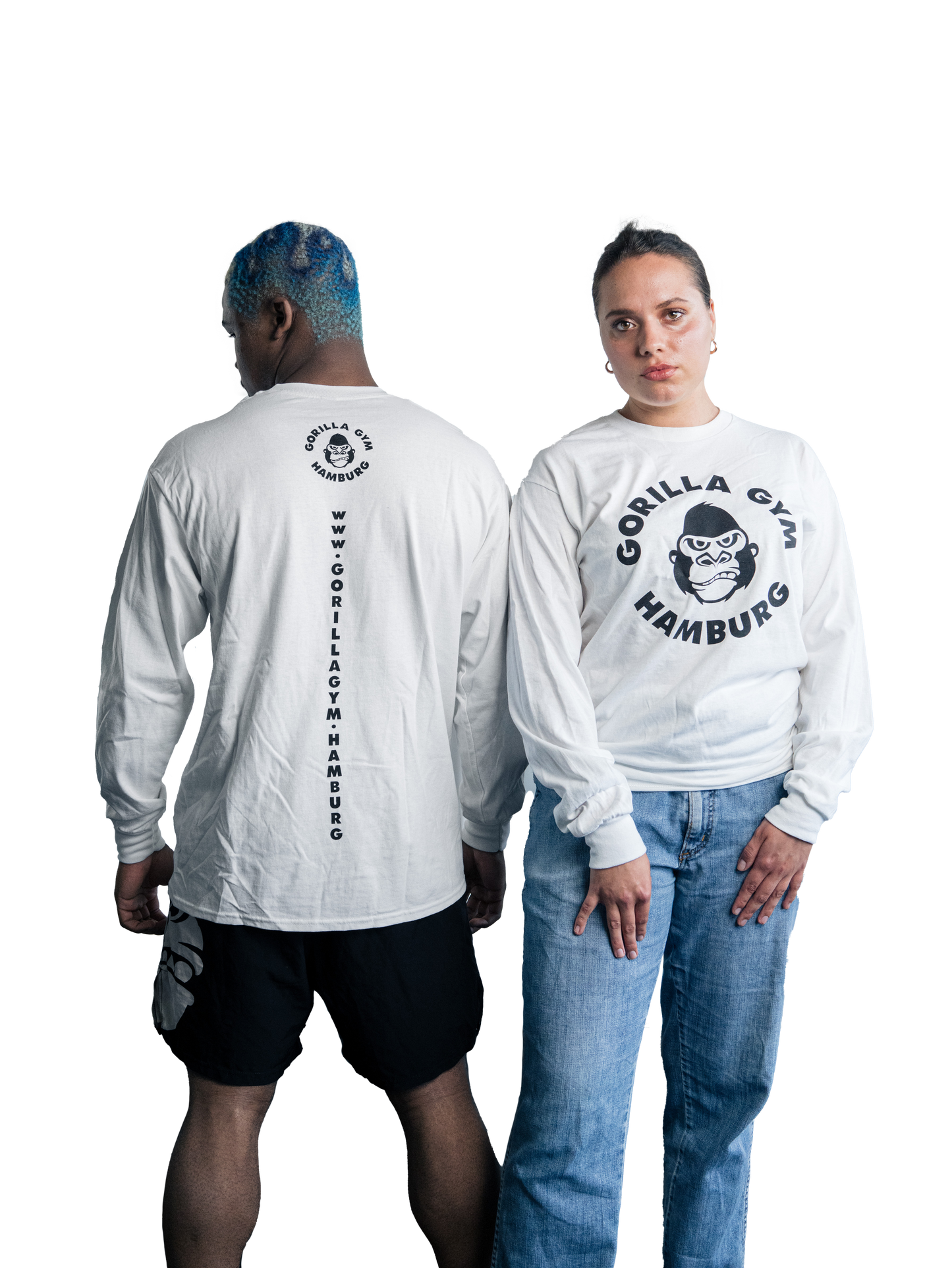 Long Sleeve Weiß – Logo Schwarz