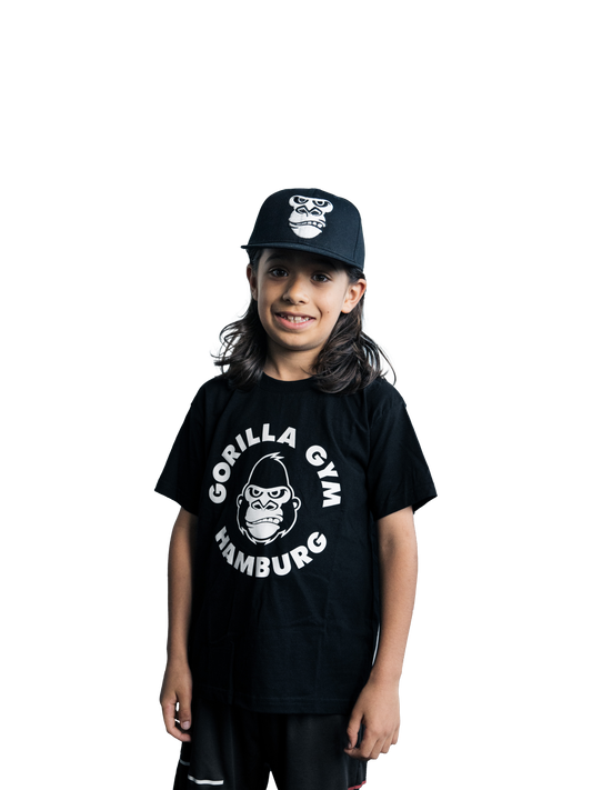 Kids T- Shirt Schwarz – Logo Weiß